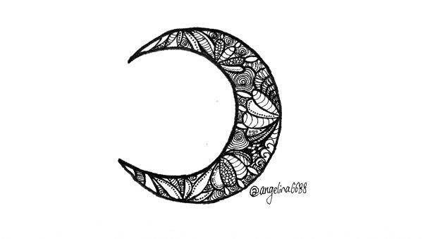 Рисунки для срисовки Луна