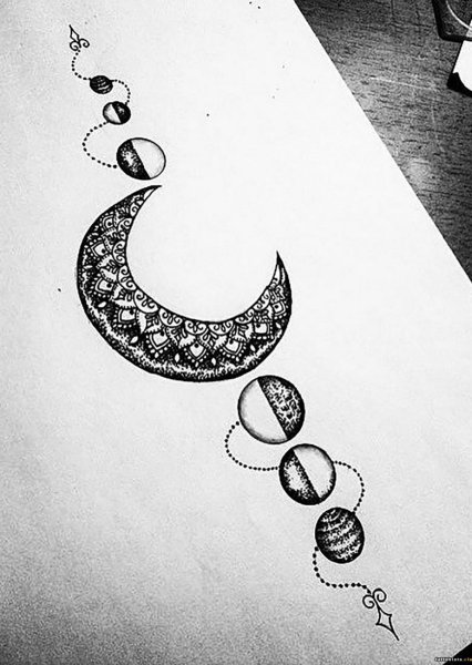 Ручка полумесяц черная