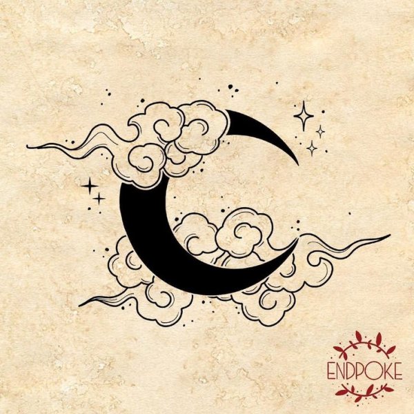 Тату Луна эскизы