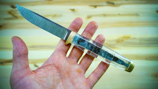 Ручка кухонного ножа из оргстекла