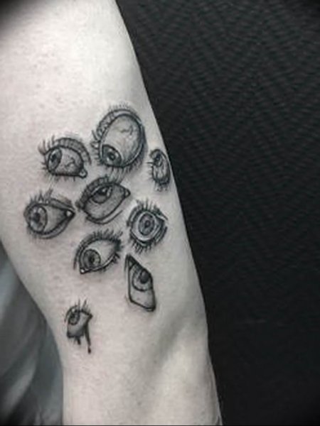 Много глаз тату эскиз