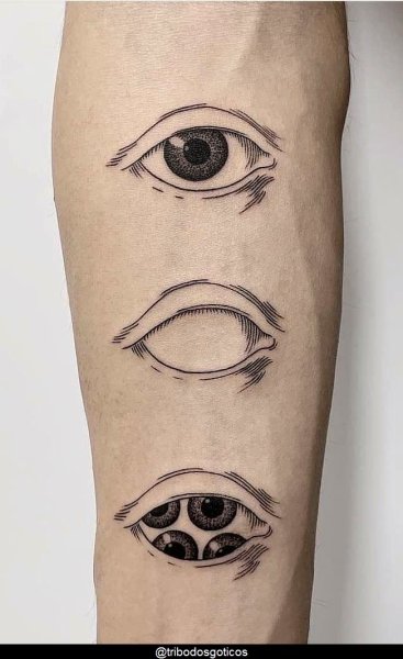 Тату много глаз