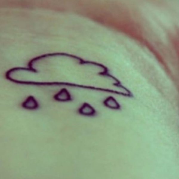 Тату чёрной ручкой лёгкие