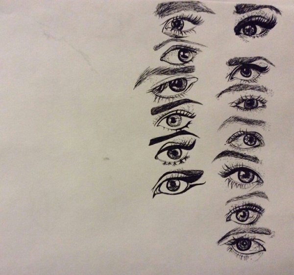 Глаз нарисованный ручкой