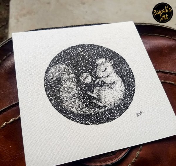 Точечная техника рисования гелевой ручкой