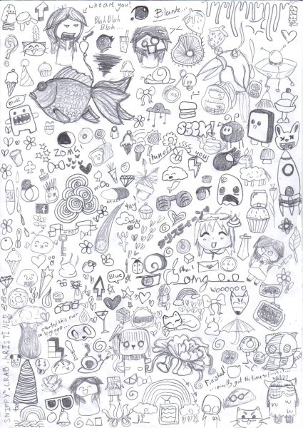 Мелкие рисунки в тетради