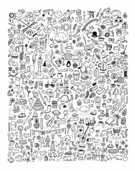 Много маленьких рисунков