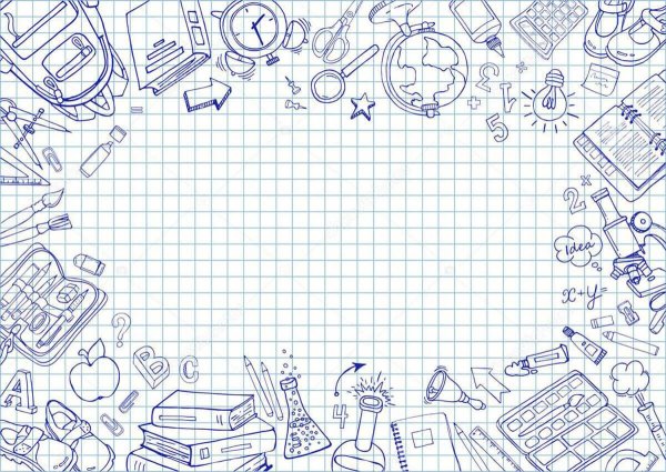 Школьный фон в клеточку