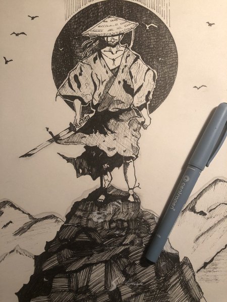 Самурай рисунок