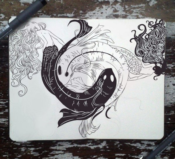 Рисунки для срисовки гелевой ручкой