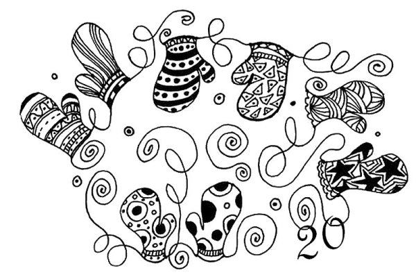 Новогодние рисунки в графике