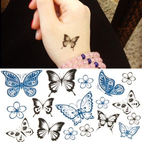 Татушки бабочки маленькие
