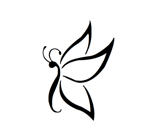 Тату бабочка легкая