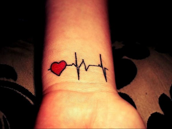 Лёгкие тату ручкой на руке