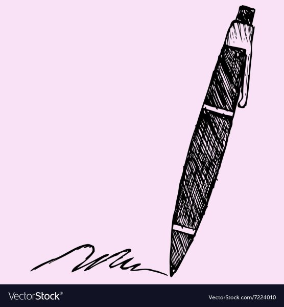 Шариковая ручка эскиз