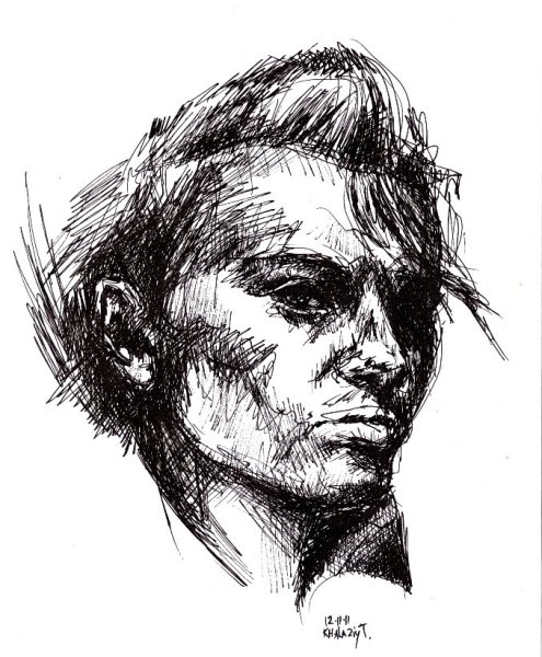 Наброски тушью