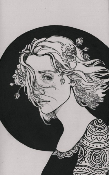 Рисунки девушек карандашом в стиле арт