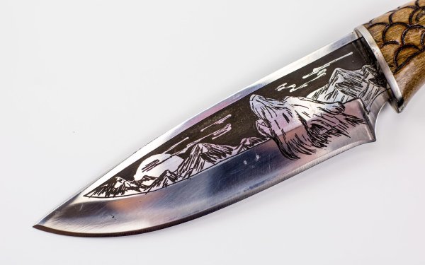 Нож Кизляр рукоять волк 95×18