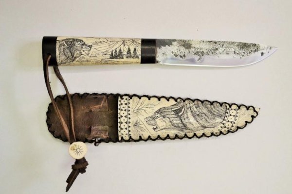 Нож рукоять Рог волк