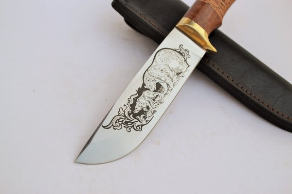 Гравировка узор на клинке ножа