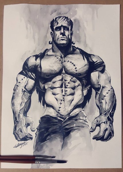 Бодибилдинг рисунки