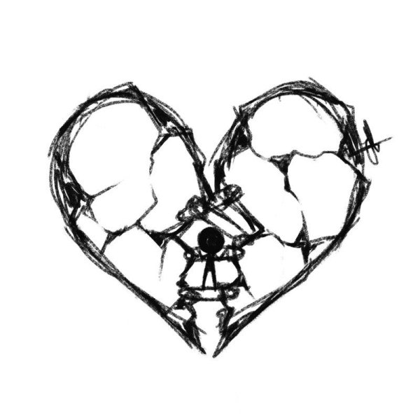 Разбитое сердце эскиз