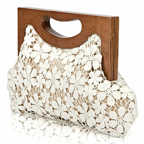 Сумка с деревянными ручками