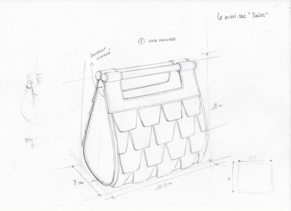 Эскиз сумки для шитья
