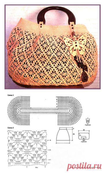 Сумка ридикюль крючком схемы