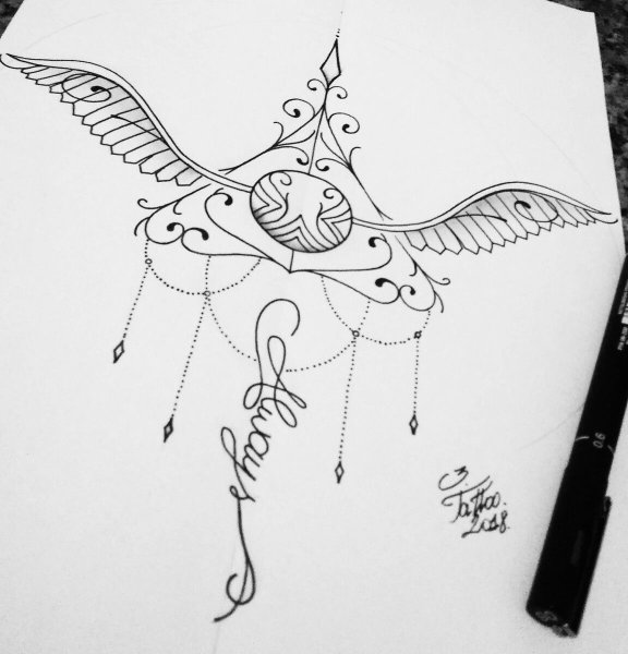 Тату на тему Гарри Поттера эскизы