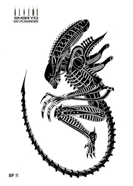 Чужой тату эскизы