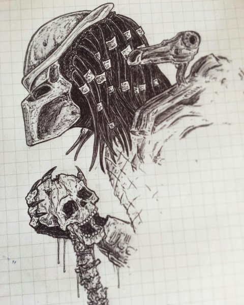 Эскизы татуировок хищника