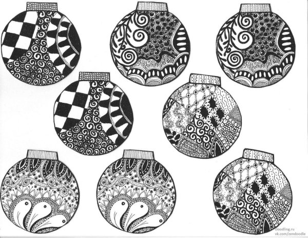 Новогодний Зентангл