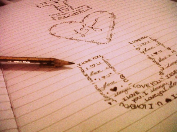 Любовные послания на бумаге