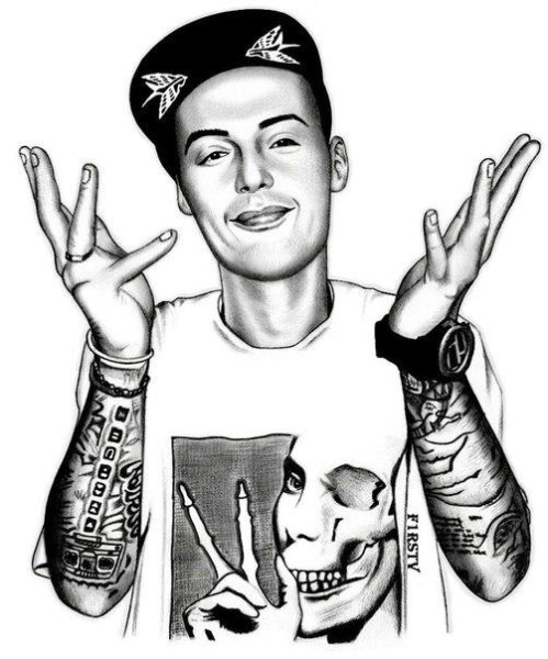 Рэпер Гуф рисунок