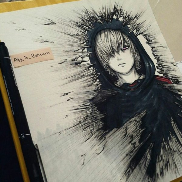 Джузо Токийский гуль рисунки