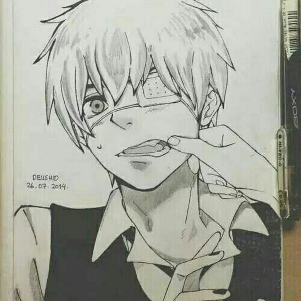 Канеки Кен фломастером