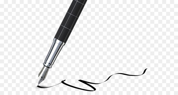 Женская рука с ручкой