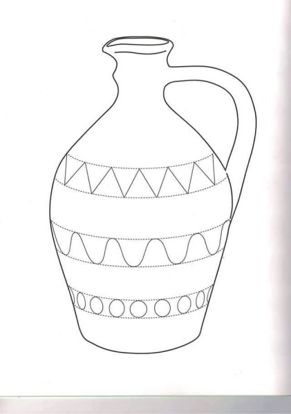 Кувшин ваза раскраска