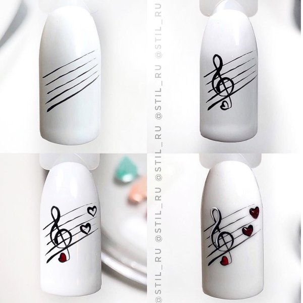 Рисунки на ногтях пошагово