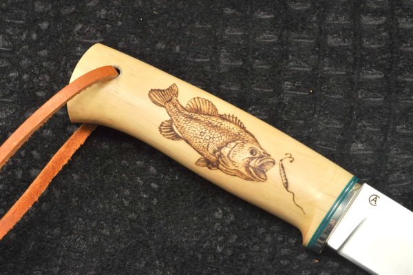 Выжигание на ручке ножа