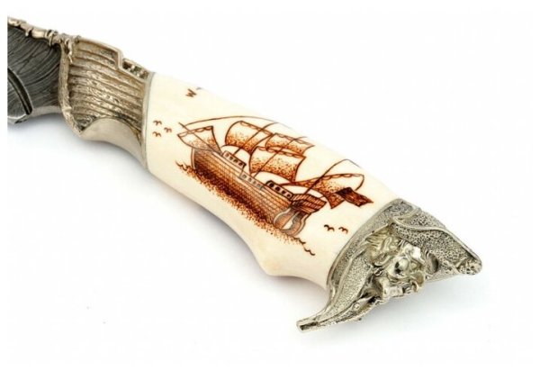 Нож Путник дамасская сталь