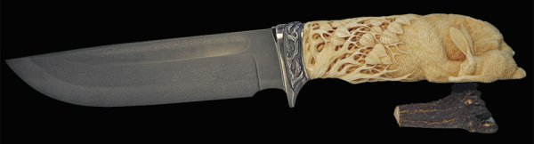 Резные рукояти для ножей из кости