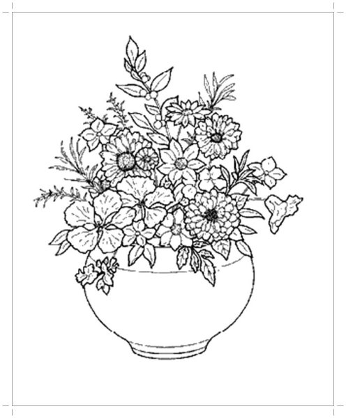 Набросок вазы с цветами