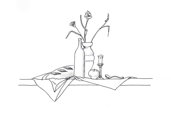 Цветы гелевой ручкой