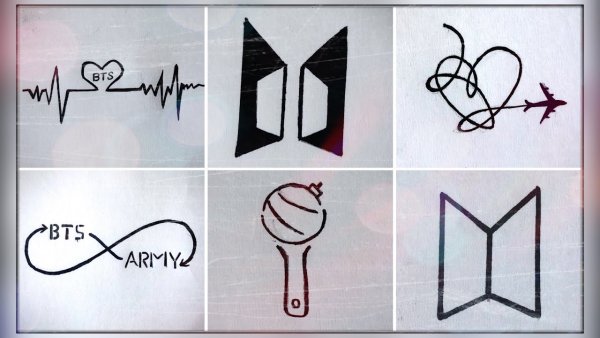 Тату БТС эскизы простые