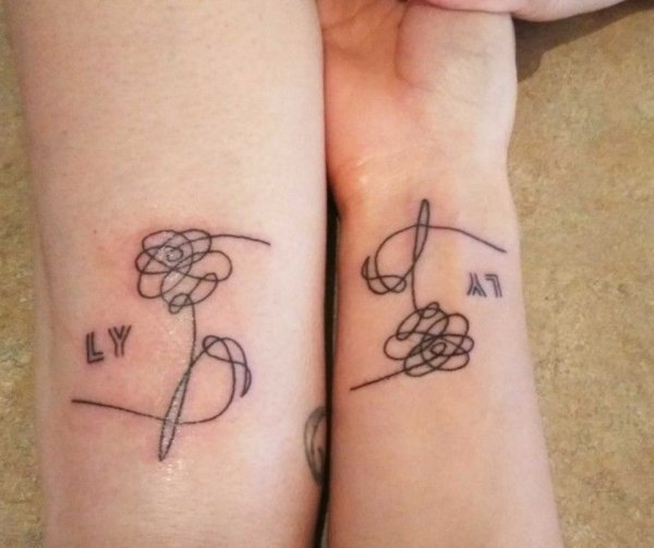 Парные тату BTS