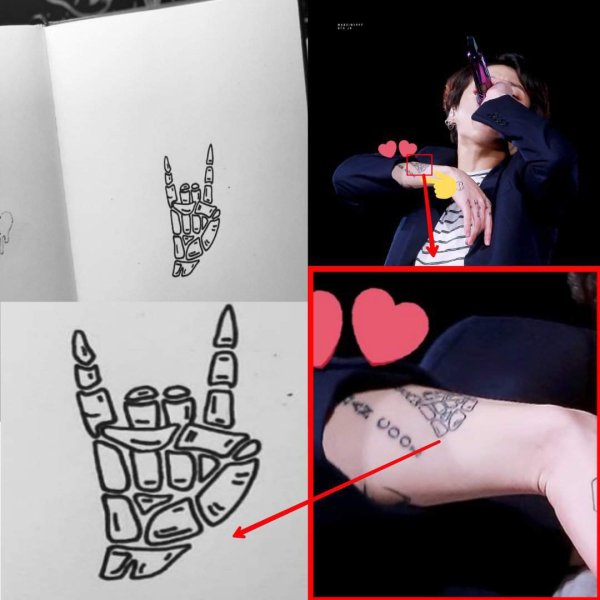 Тату Чонгука эскиз