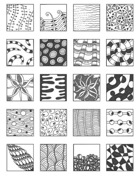 Техника Зентангл узоры