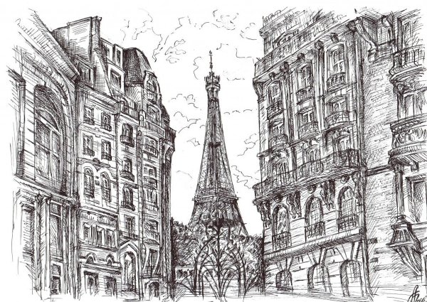 Архитектура Графика гелевая ручка